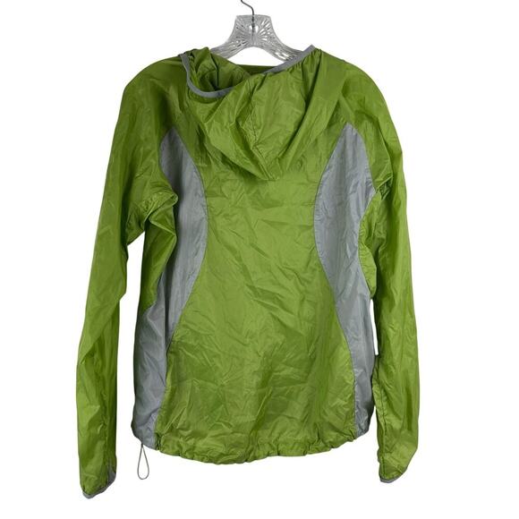 Eddie Bauer Womens Lightweight Jacket Size Small Green Nylon Hood Packable - Picture 2 of 8